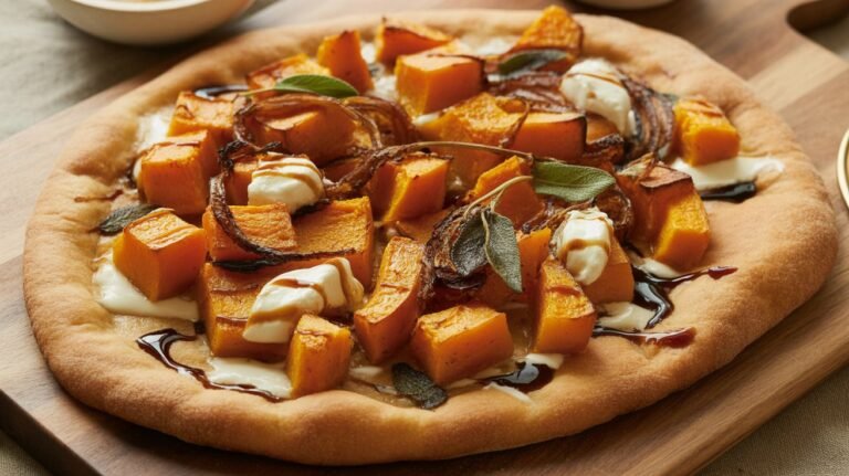 Butternut Squash Flatbread Sweet Savory Perfectly Crispy Recipe