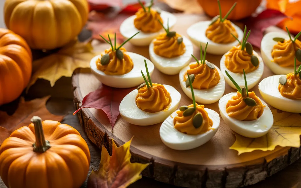 Pumpkin Deviled Eggs A Fun & Festive Appetizer for Fall