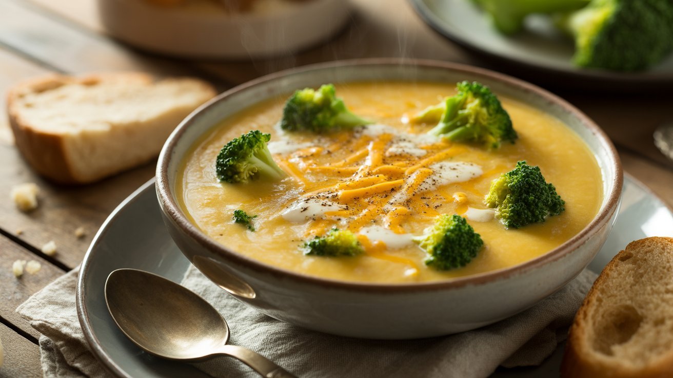 Broccoli Cheese Soup Creamy Cozy Classic Comfort Food Recipe