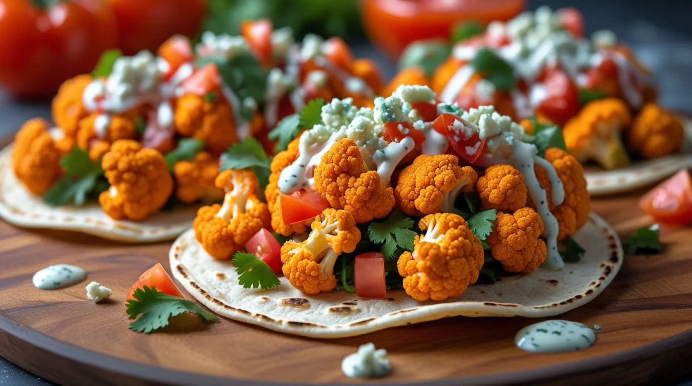 Buffalo Cauliflower Tacos