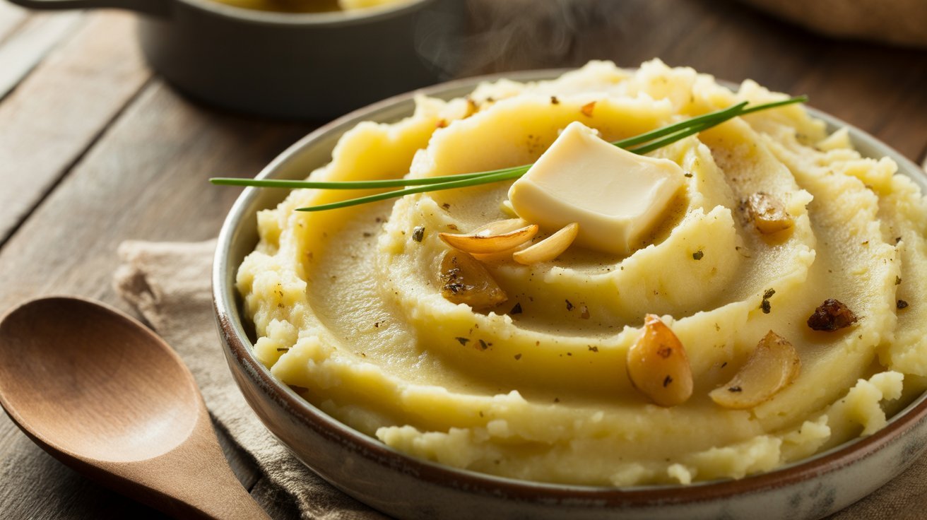 Garlic Mashed Potatoes Creamy Buttery Flavor Packed Side Dish Recipe