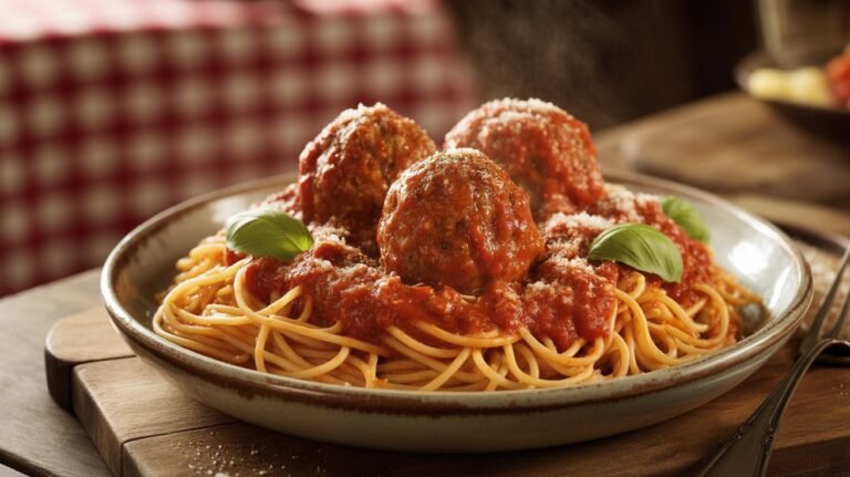 Classic Spaghetti and Meatballs Hearty Comforting & Full of Italian Flavor